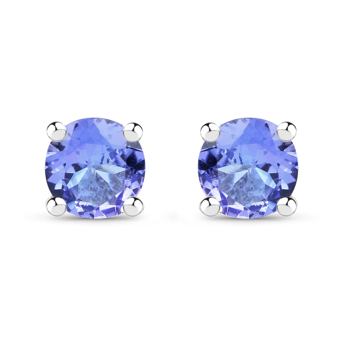0.46 ct. Genuine Tanzanite .925 Sterling Silver Earrings for women 