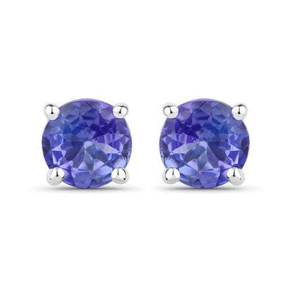 0.46 Carat Genuine Tanzanite .925 Sterling Silver Earrings  DestGlow
