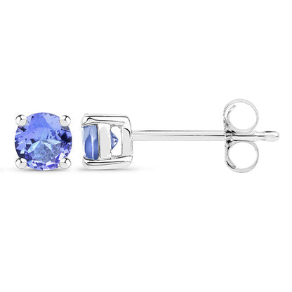 0.46 Carat Genuine Tanzanite .925 Sterling Silver Earrings  DestGlow