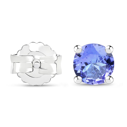 0.46 Carat Genuine Tanzanite .925 Sterling Silver Earrings  DestGlow