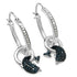 0.54 Carat Genuine Blue Diamond and White Diamond .925 Sterling Silver Earrings by Bids.com