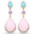 18K Rose Gold Plated 31.93 Carat Genuine Multi Stones .925 Sterling Silver Earrings by Avera Group