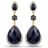 30.04 Carat Dyed Sapphire, Blue Sapphire and White Topaz .925 Sterling Silver Earrings 