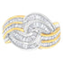 10KT Two-Toned Gold Diamond Bypass Ring (1 cttw, H-I Color, SI1-SI2 Clarity) by Bids.com