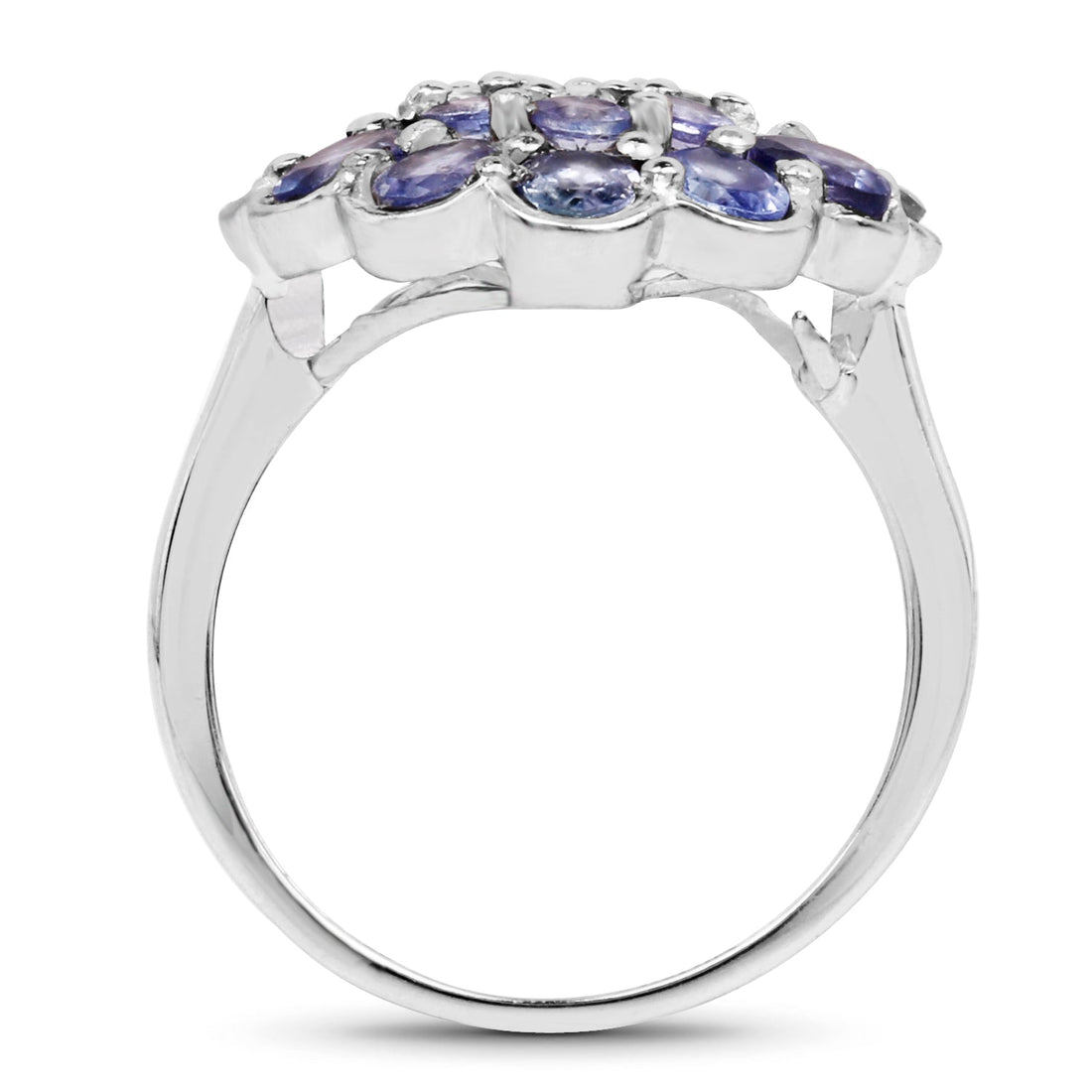 2.70 Carat Genuine Tanzanite .925 Sterling Silver Ring by Bids.com