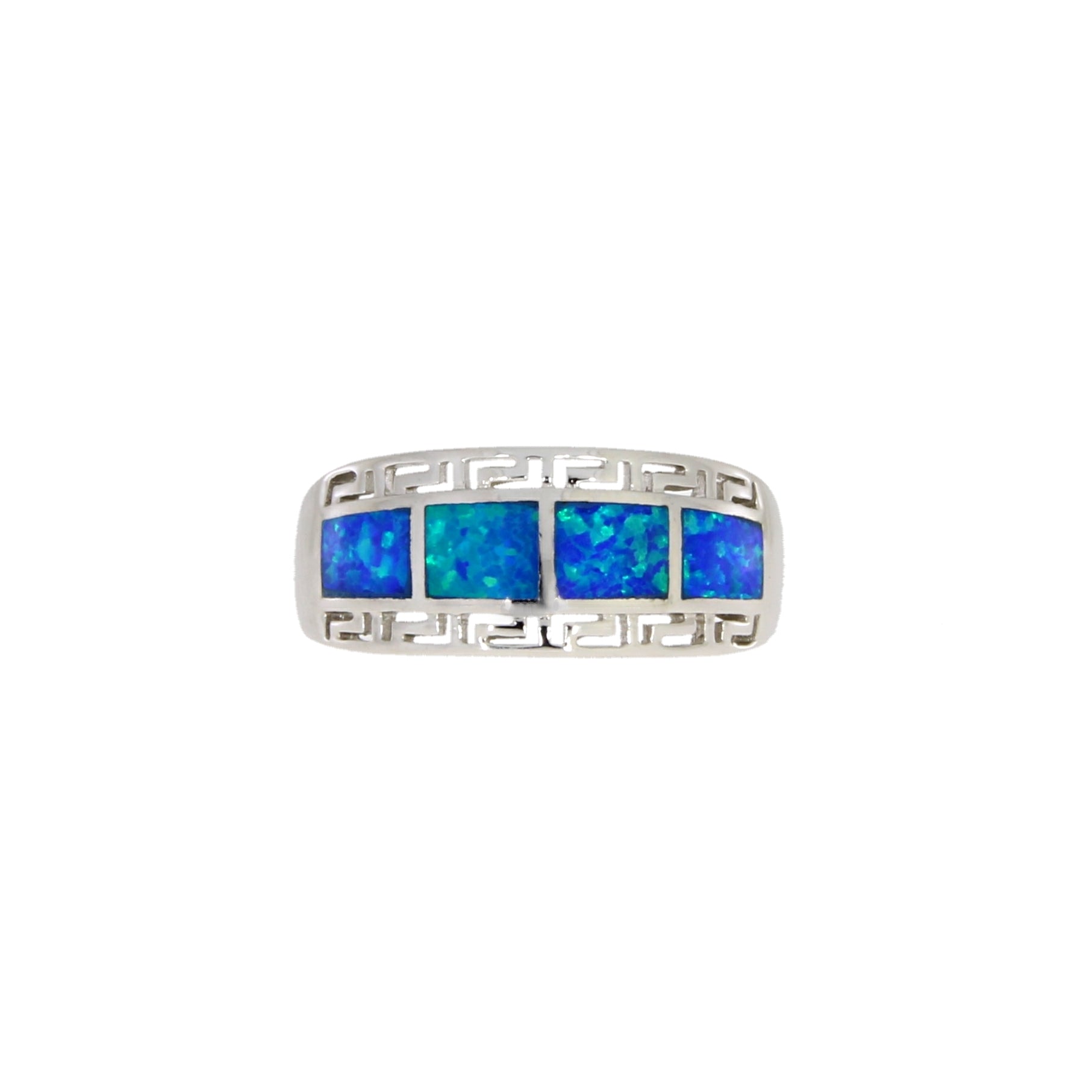 Natural Created Opal Ring Sterling Silver by Bids.com