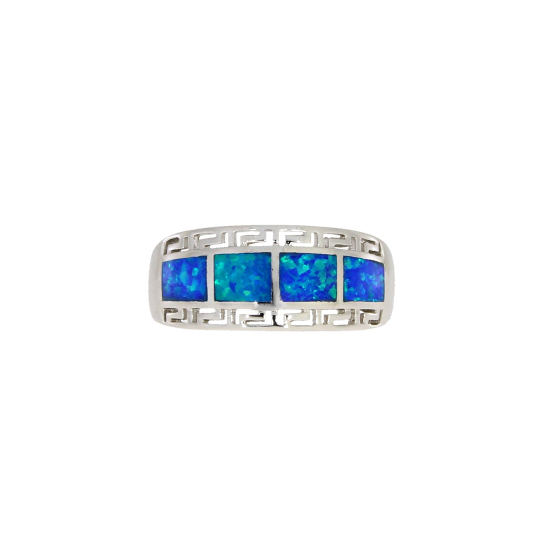 Natural Created Opal Ring Sterling Silver by Bids.com
