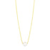 14k Yellow Gold Pearl Solitaire Necklace  DestGlow