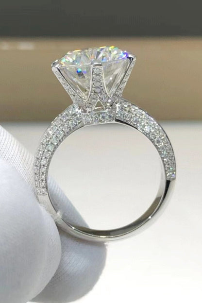 5 Carat Brilliant Round Cut Sparkala™ 6-Prong Ring (Platinum Over Pure Sterling Silver) by Sparkala