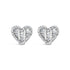 14K Yellow Gold Plated .925 Sterling Silver 1/2 Cttw Round and Baguette Diamond Composite Heart Shaped Stud Earring (I-J Color, SI2-I1 Clarity) by Bids.com