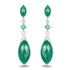 8.52 Carat Dyed Emerald & Emerald .925 Sterling Silver Earrings by Avera Group