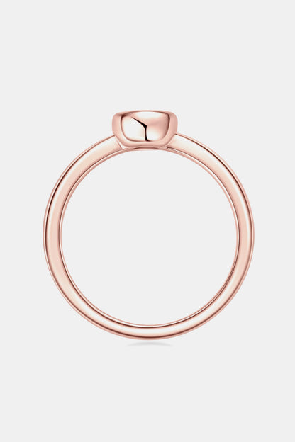 Sparkala™ Pure Sterling Silver Solitaire Ring (18k Rose Gold over Pure Sterling Silver) by Sparkala
