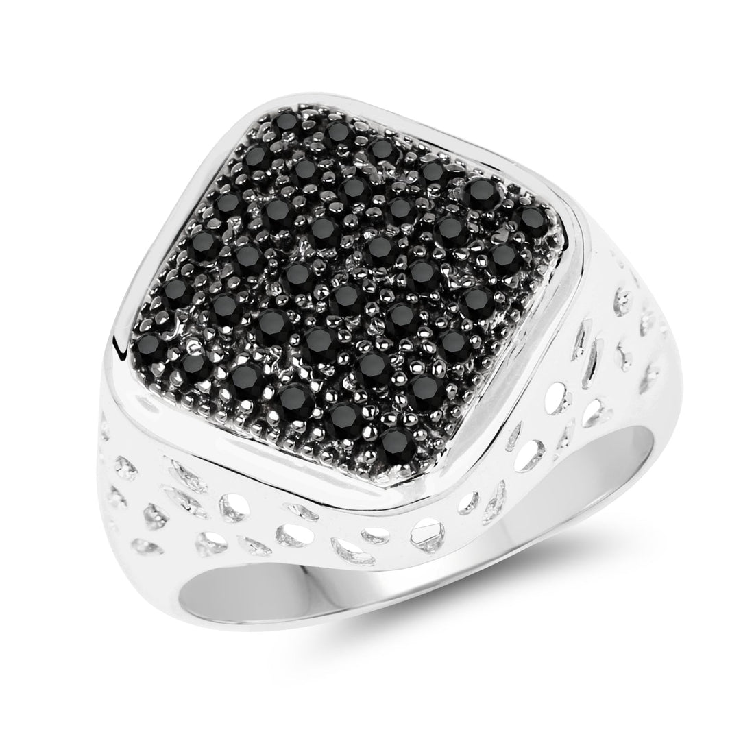 0.54 Carat Genuine Black Diamond .925 Sterling Silver Ring by Bids.com