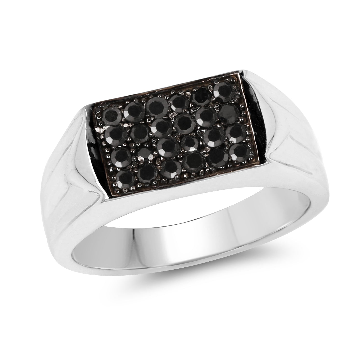 0.42 Carat Genuine Black Diamond .925 Sterling Silver Ring by Bids.com