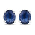 0.68 Carat Genuine Blue Sapphire 14K White Gold Earrings  DestGlow