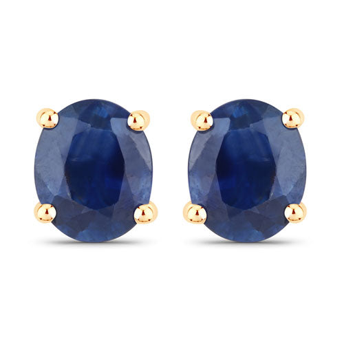 0.68 Carat Genuine Blue Sapphire 14K Yellow Gold Earrings by Bids.com