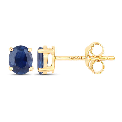 0.68 Carat Genuine Blue Sapphire 14K Yellow Gold Earrings by Bids.com