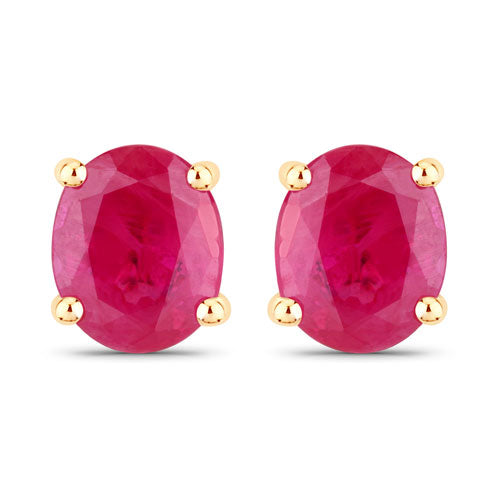 0.60 Carat Genuine Ruby 14K Yellow Gold Earrings by Bids.com