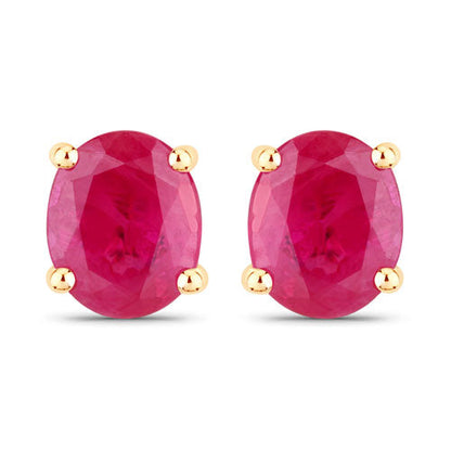 0.60 Carat Genuine Ruby 14K Yellow Gold Earrings by Bids.com
