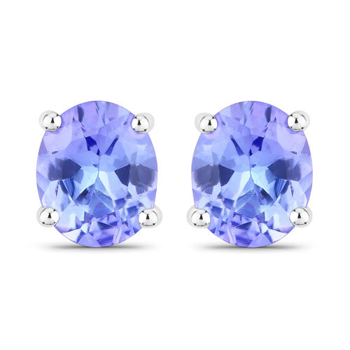 0.66 Carat Genuine Tanzanite .925 Sterling Silver Earrings  DestGlow
