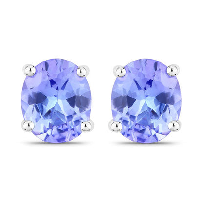 0.66 Carat Genuine Tanzanite .925 Sterling Silver Earrings  DestGlow
