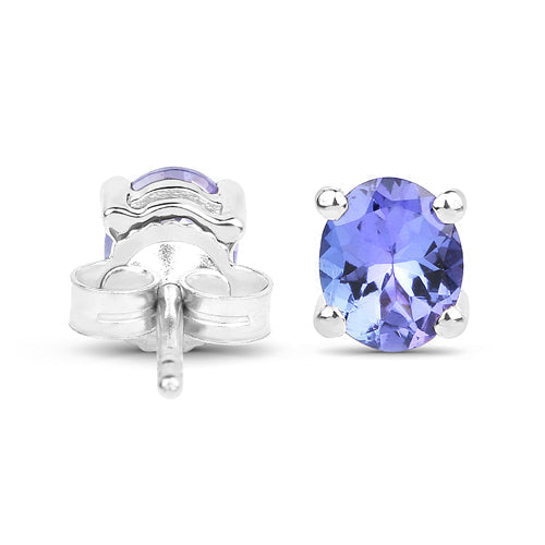 0.66 Carat Genuine Tanzanite .925 Sterling Silver Earrings  DestGlow
