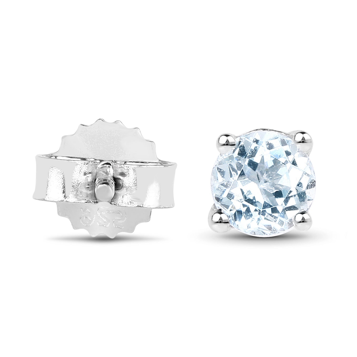 0.64 Carat Genuine Blue Topaz .925 Sterling Silver Earrings  DestGlow