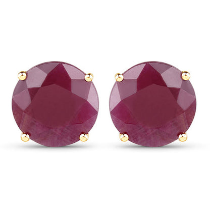 7.40 Carat Genuine Ruby 14K Yellow Gold Earrings by Bids.com