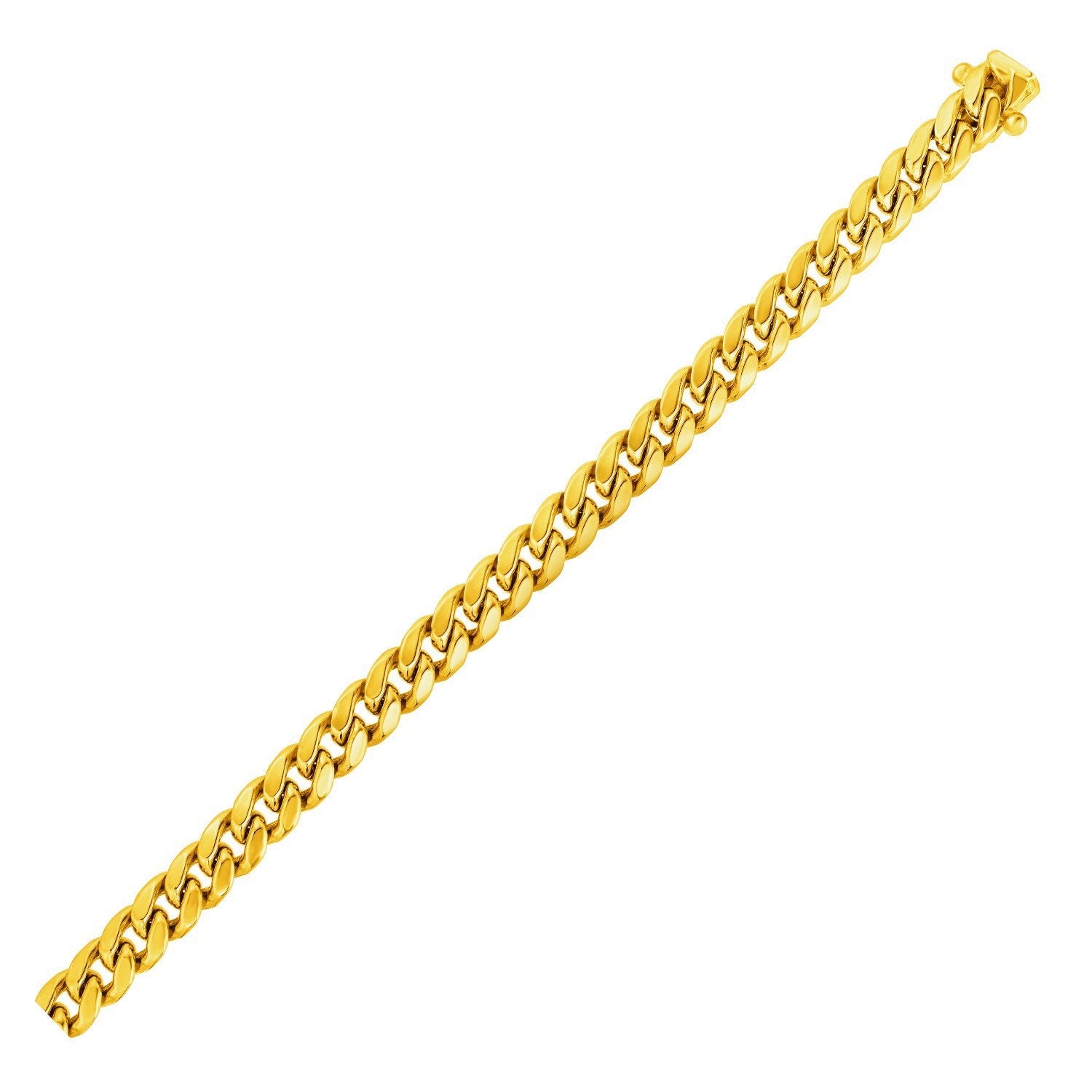6.1mm 14k Yellow Gold Semi Solid Miami Cuban Chain by Bids.com