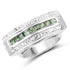 1.08 Carat Genuine Green Sapphire .925 Sterling Silver Ring  DestGlow