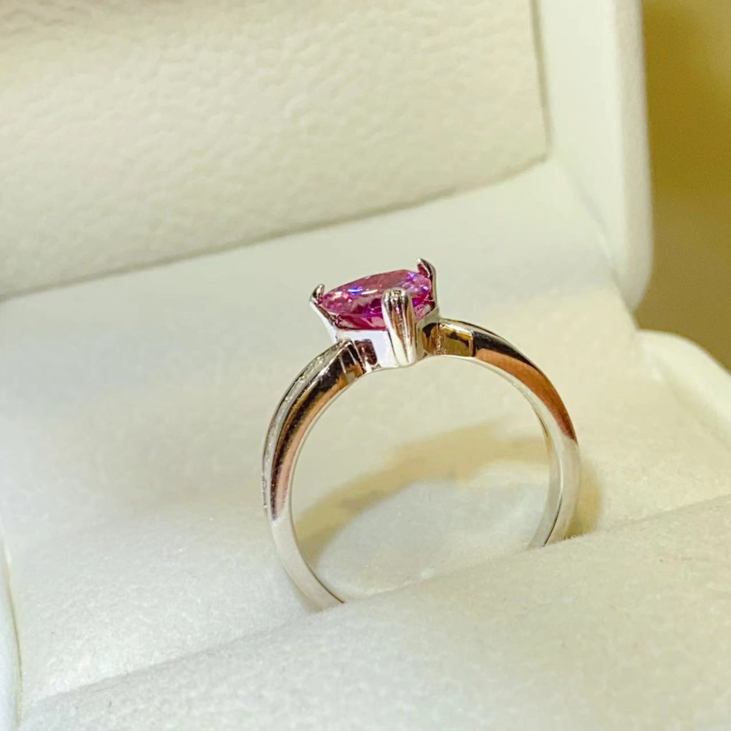1 Carat Pink Sparkala™ Pure Sterling Silver Ring by Sparkala