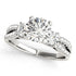 14k White Gold Split Shank 3 Stone Round Diamond Engagement Ring (2 cttw) by Bids.com