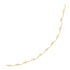 14k Yellow Gold Arc Link Necklace with White Pearls by Bids.com