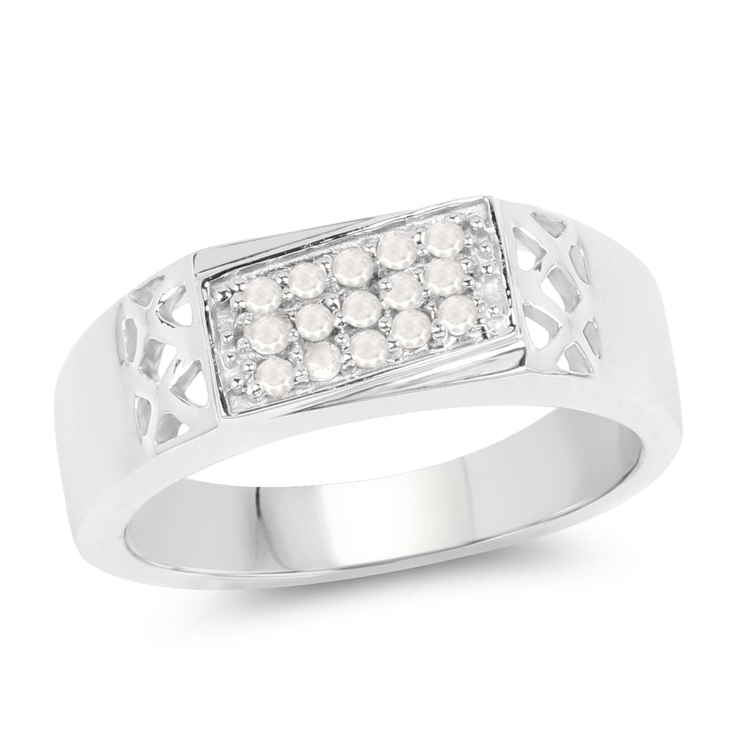 0.23 Carat Genuine White Diamond .925 Sterling Silver Ring by Bids.com