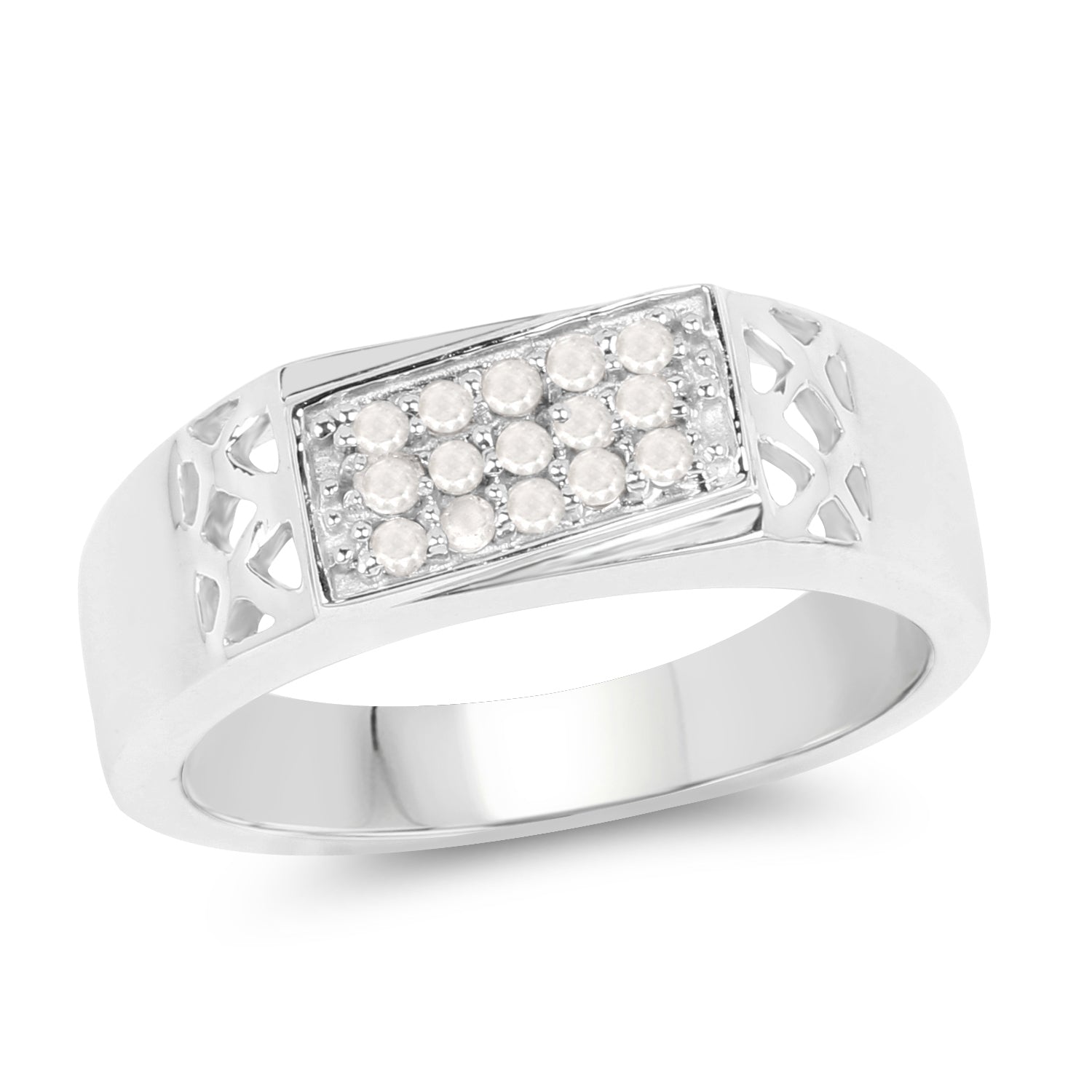 0.23 Carat Genuine White Diamond .925 Sterling Silver Ring by Bids.com