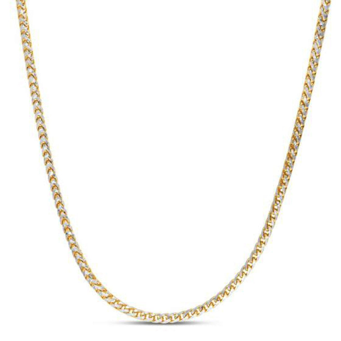 14k Yellow Gold Round Pave Franco Chain (3.15 mm)  DestGlow