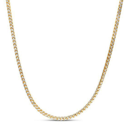 14k Yellow Gold Round Pave Franco Chain (3.15 mm)  DestGlow