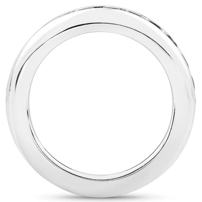 3.12 Carat Genuine Blue Sapphire .925 Sterling Silver Ring by Bids.com