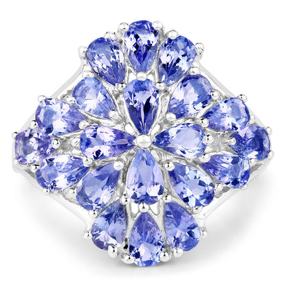 4.20 Carat Genuine Tanzanite .925 Sterling Silver Ring by Bids.com
