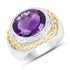 6.92 Carat Genuine Amethyst .925 Sterling Silver Ring by Bids.com