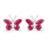 0.63 Carat Genuine Ruby .925 Sterling Silver Earrings  DestGlow