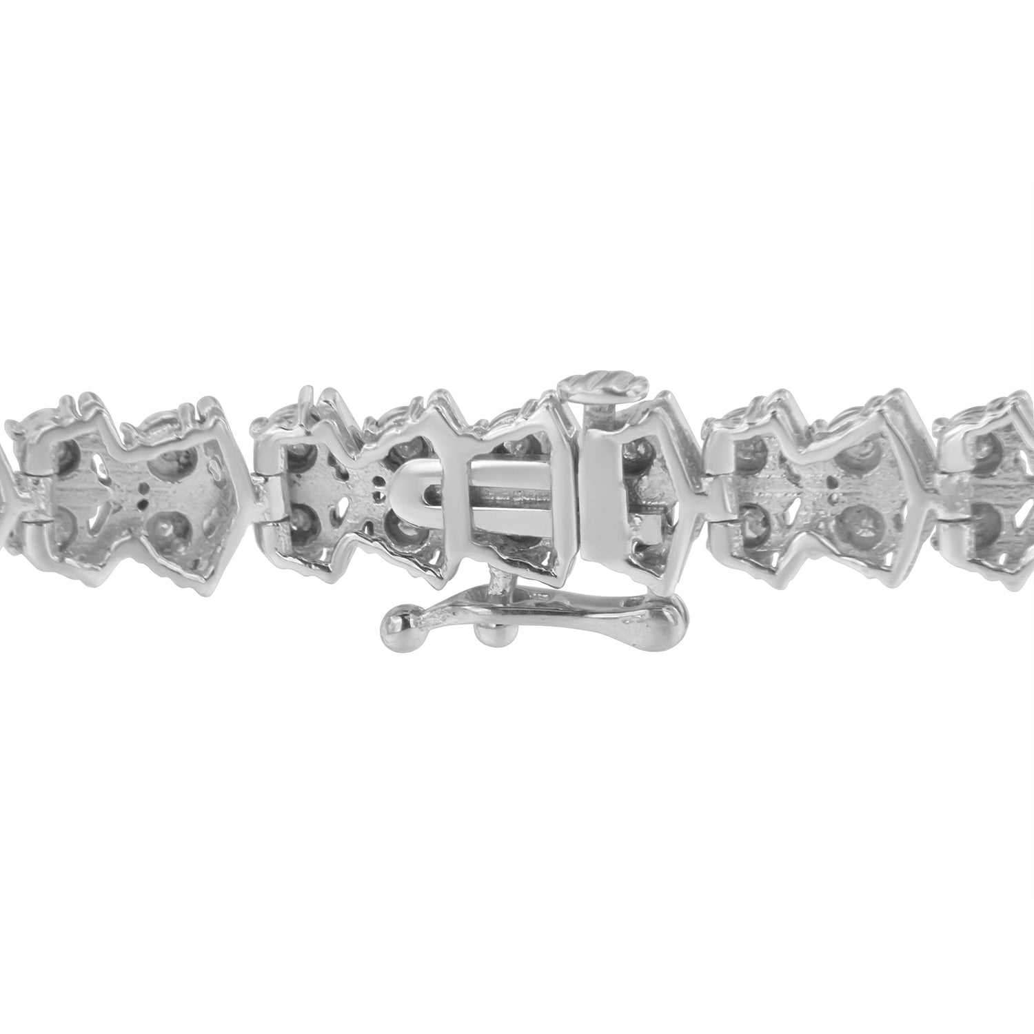 .925 Sterling Silver 1.0 cttw Diamond "Arrow" Shape Tennis Link Bracelet (I-J Color, I3 Clarity) -7.25" by Bids.com