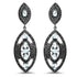 8.80 Carat Genuine Blue Topaz and Black Spinel .925 Sterling Silver Earrings by Bids.com
