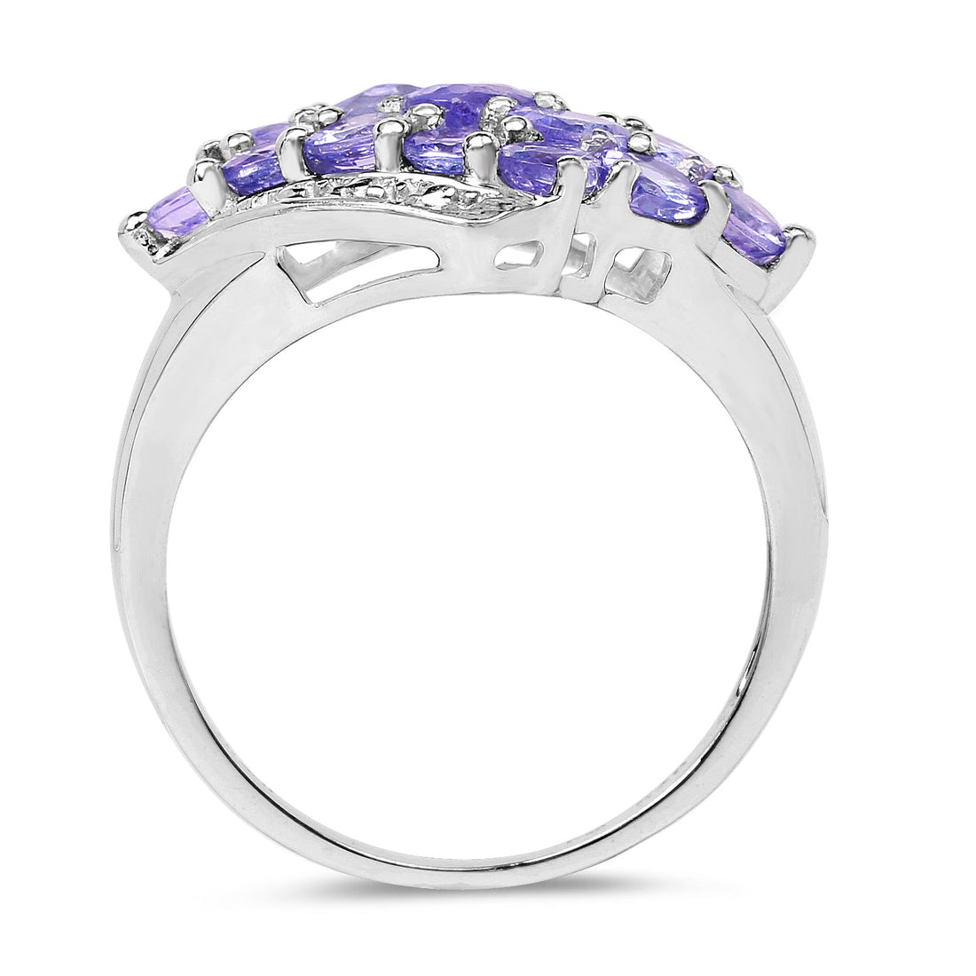 1.85 Carat Genuine Tanzanite .925 Sterling Silver Ring by Bids.com