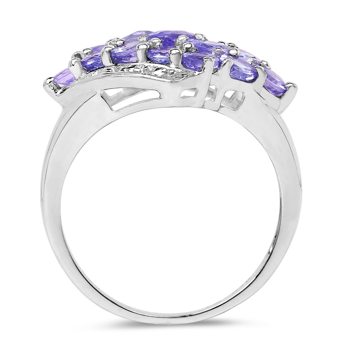 1.85 Carat Genuine Tanzanite .925 Sterling Silver Ring by Bids.com