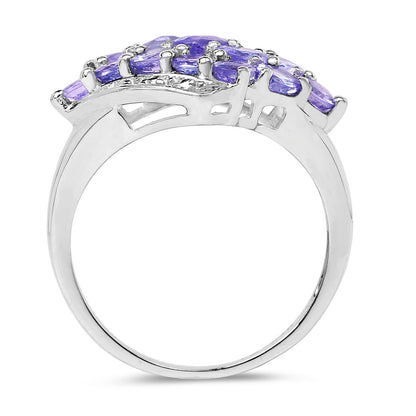 1.85 Carat Genuine Tanzanite .925 Sterling Silver Ring by Bids.com
