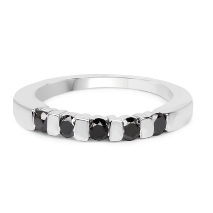 0.50 Carat Genuine Black Diamond .925 Sterling Silver Ring by Bids.com