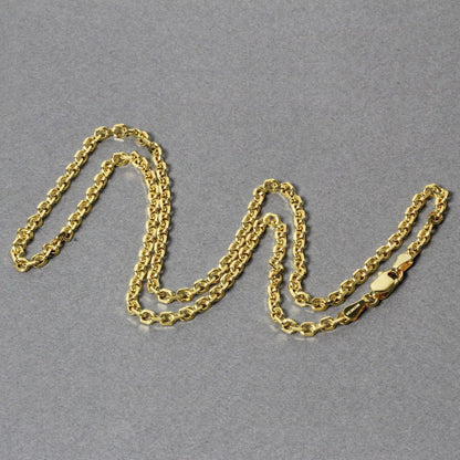 3.1mm 14k Yellow Gold Diamond Cut Cable Link Chain by Bids.com