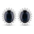 3.32 Carat Genuine Blue Sapphire and White Diamond 14K White Gold Earrings by Bids.com