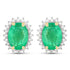 2.66 Carat Genuine Zambian Emerald and White Diamond 10K Yellow Gold Earrings by Bids.com